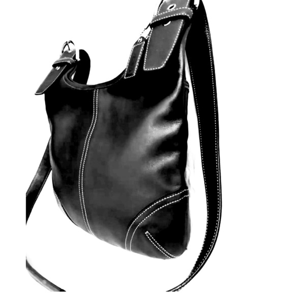 COACH Soho Slim Hippie #9549 Black Crossbody Purse Handbag - Picture 5 of 8